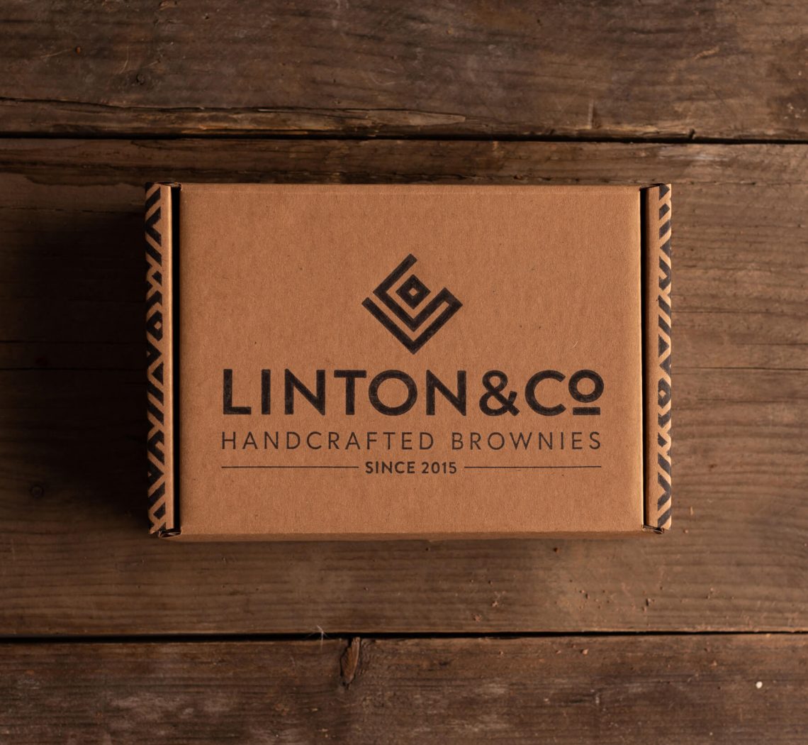 Linton and co kraft box for brownies packaging